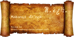 Makonyi Énok névjegykártya